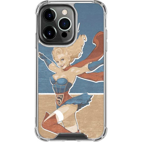 DC Comics Bombshells Supergirl iPhone 14 Pro Clear Case